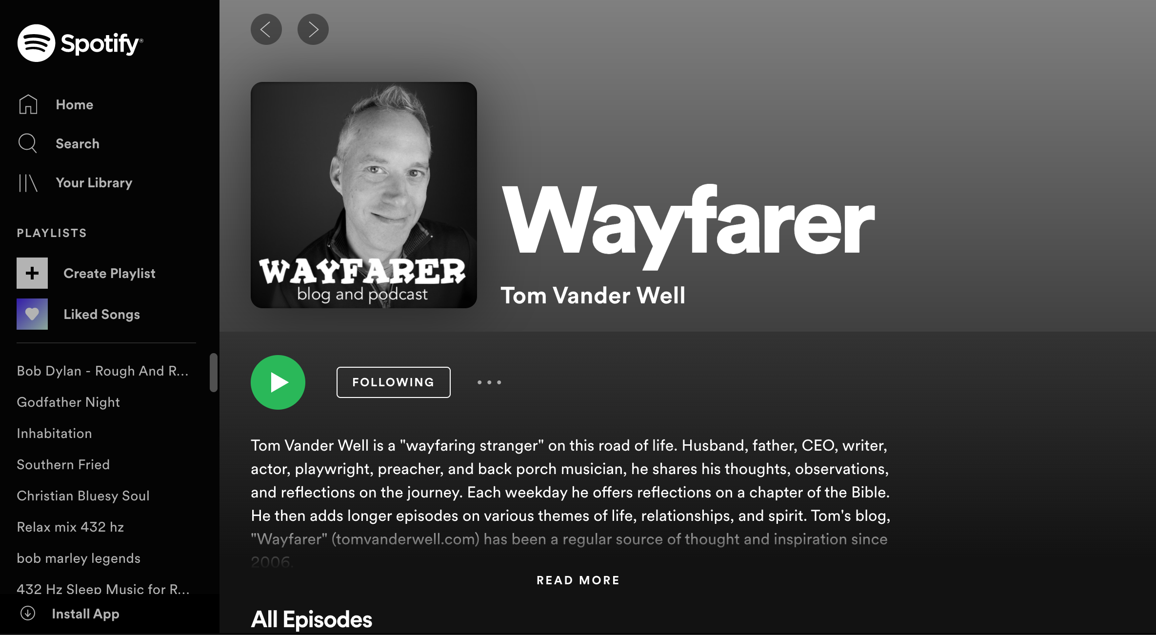 Wayfarer Podcast Now on Spotify!