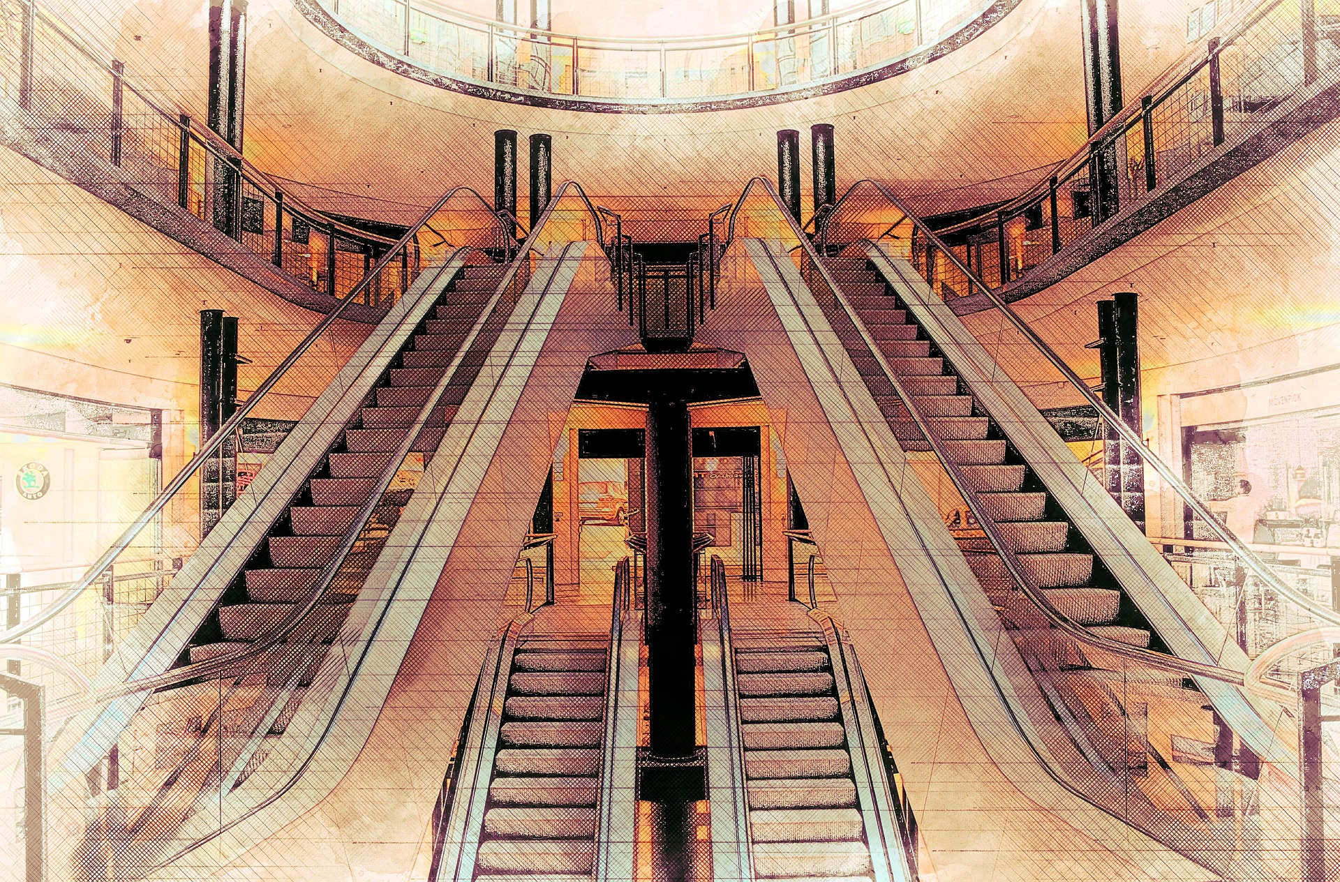 Two Guys Alone in a Mall